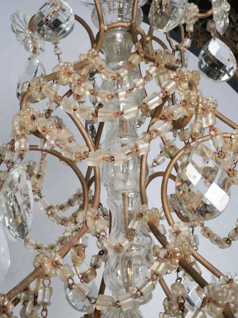 19th-century 6-light Rococo-style Italian chandelier