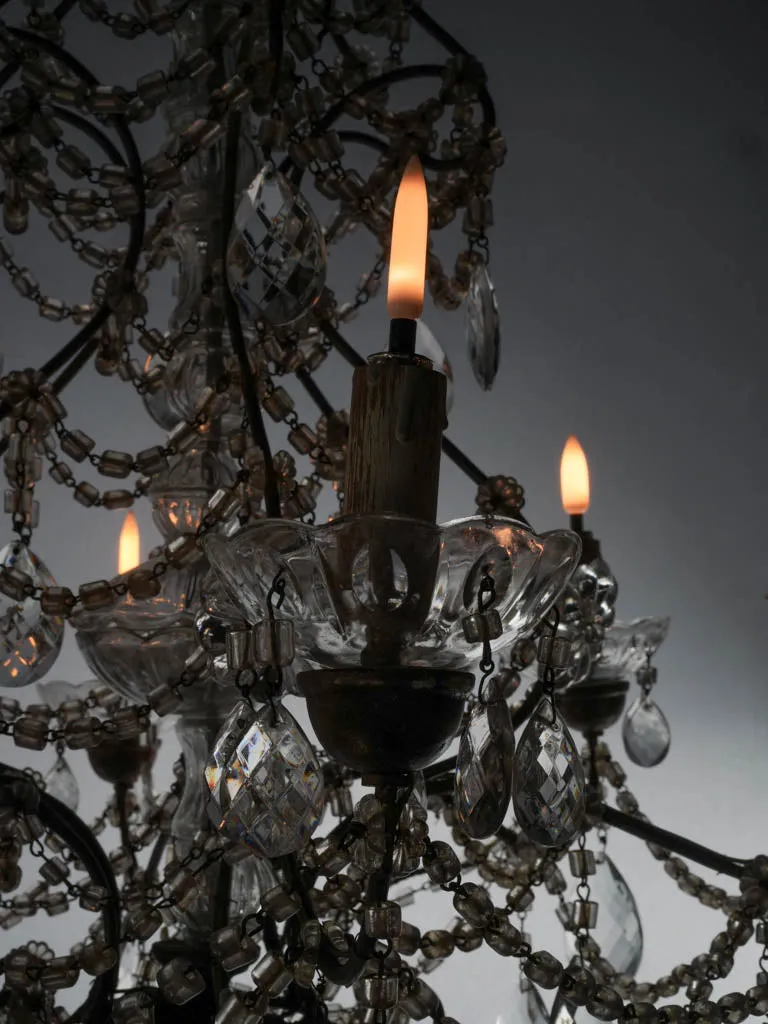 19th-century 6-light Rococo-style Italian chandelier