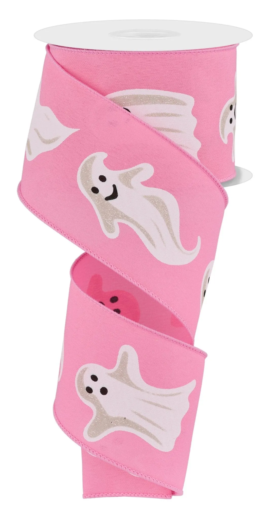 2.5" Ghost Ribbon: Pink - 10yds