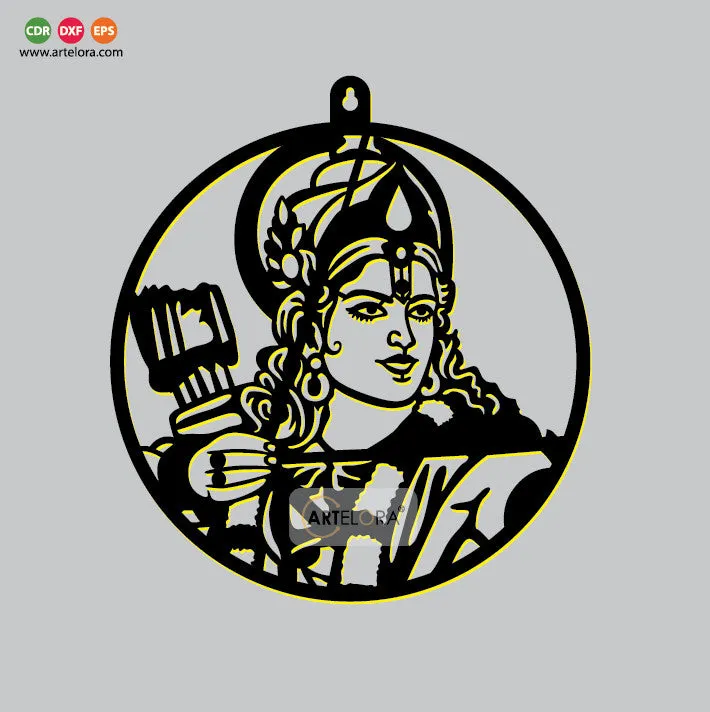 2D Modern Art Jay Shri Ram Wall Art laser cutting