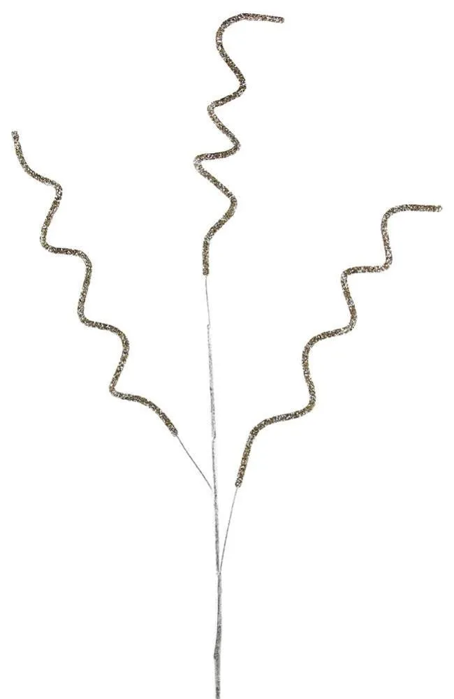 33" Diamond Spiral Spray: Gold