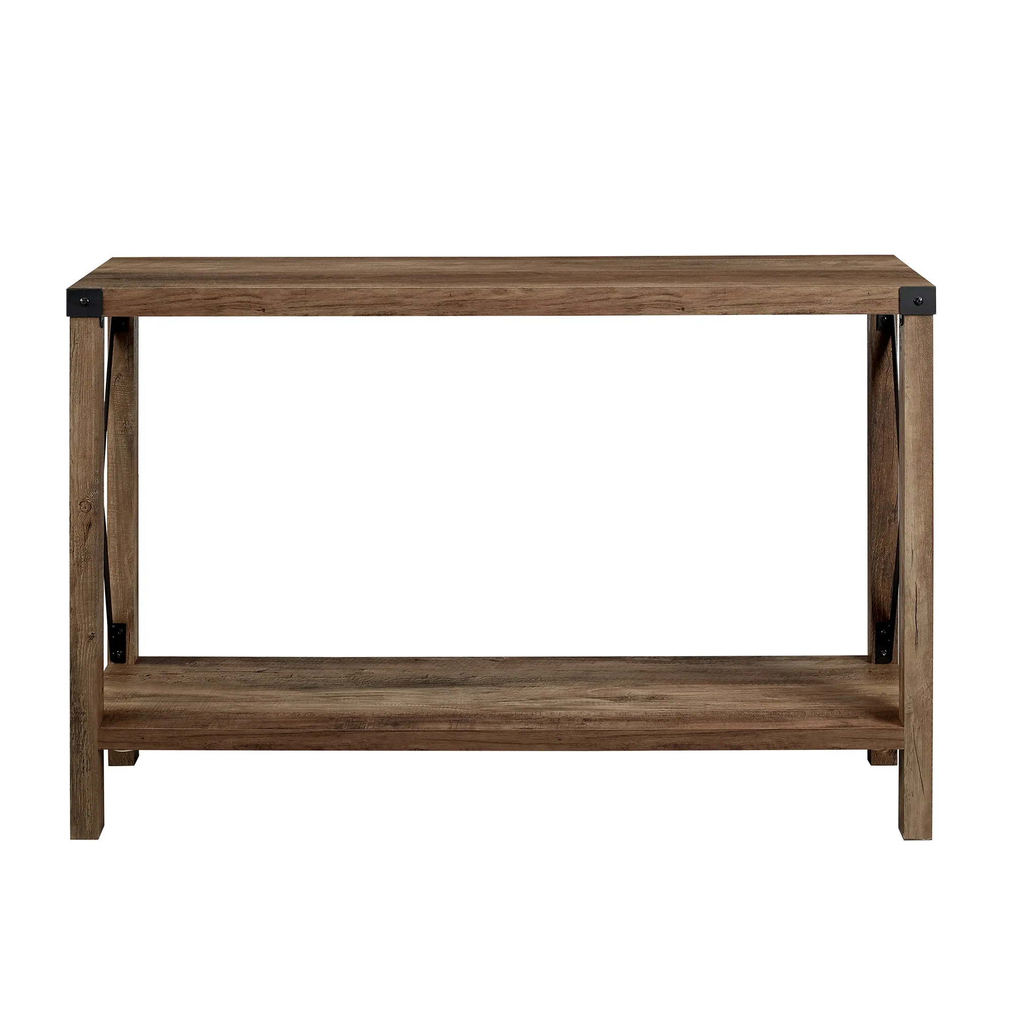 48" Entryway Console Table with Hidden Storage & Slatted Bottom Shelf for Rustic Home Decor Charm