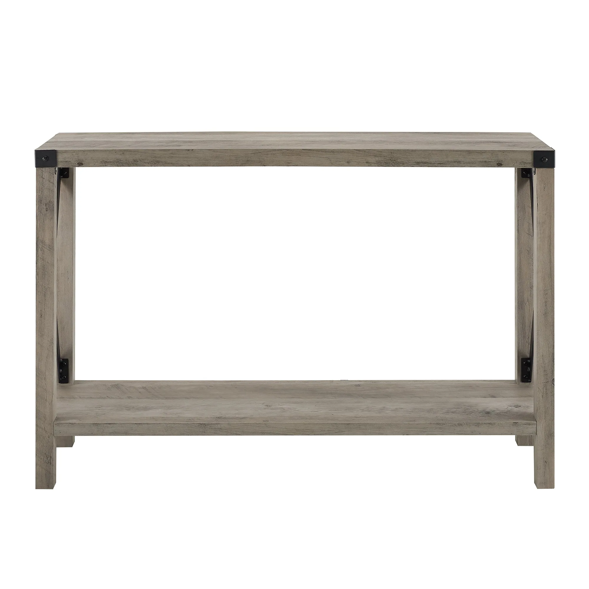 48" Entryway Console Table with Hidden Storage & Slatted Bottom Shelf for Rustic Home Decor Charm