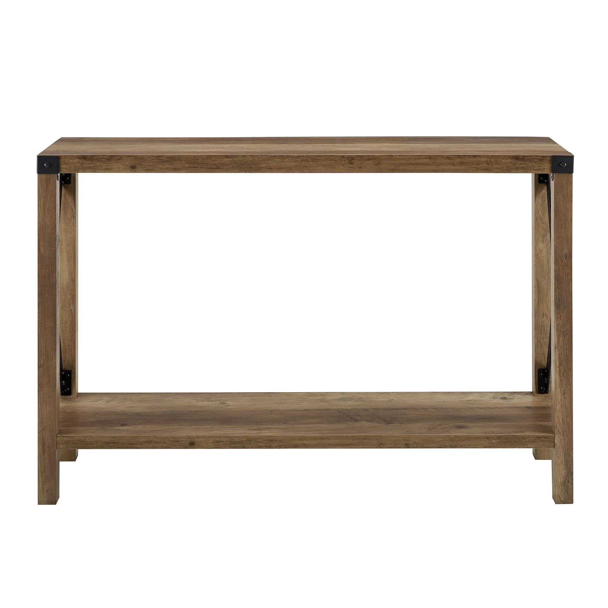 48" Entryway Console Table with Hidden Storage & Slatted Bottom Shelf for Rustic Home Decor Charm