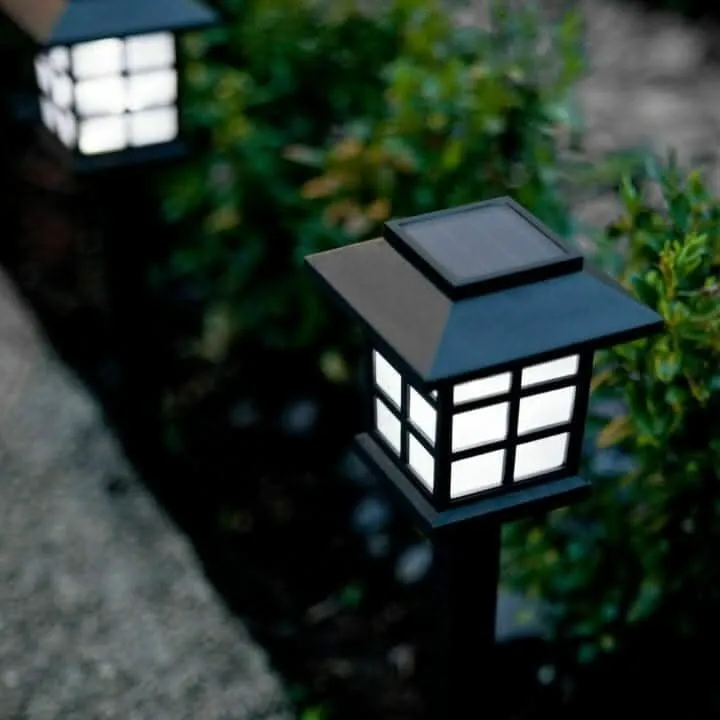 6x Oriental Solar LED Lanterns Set