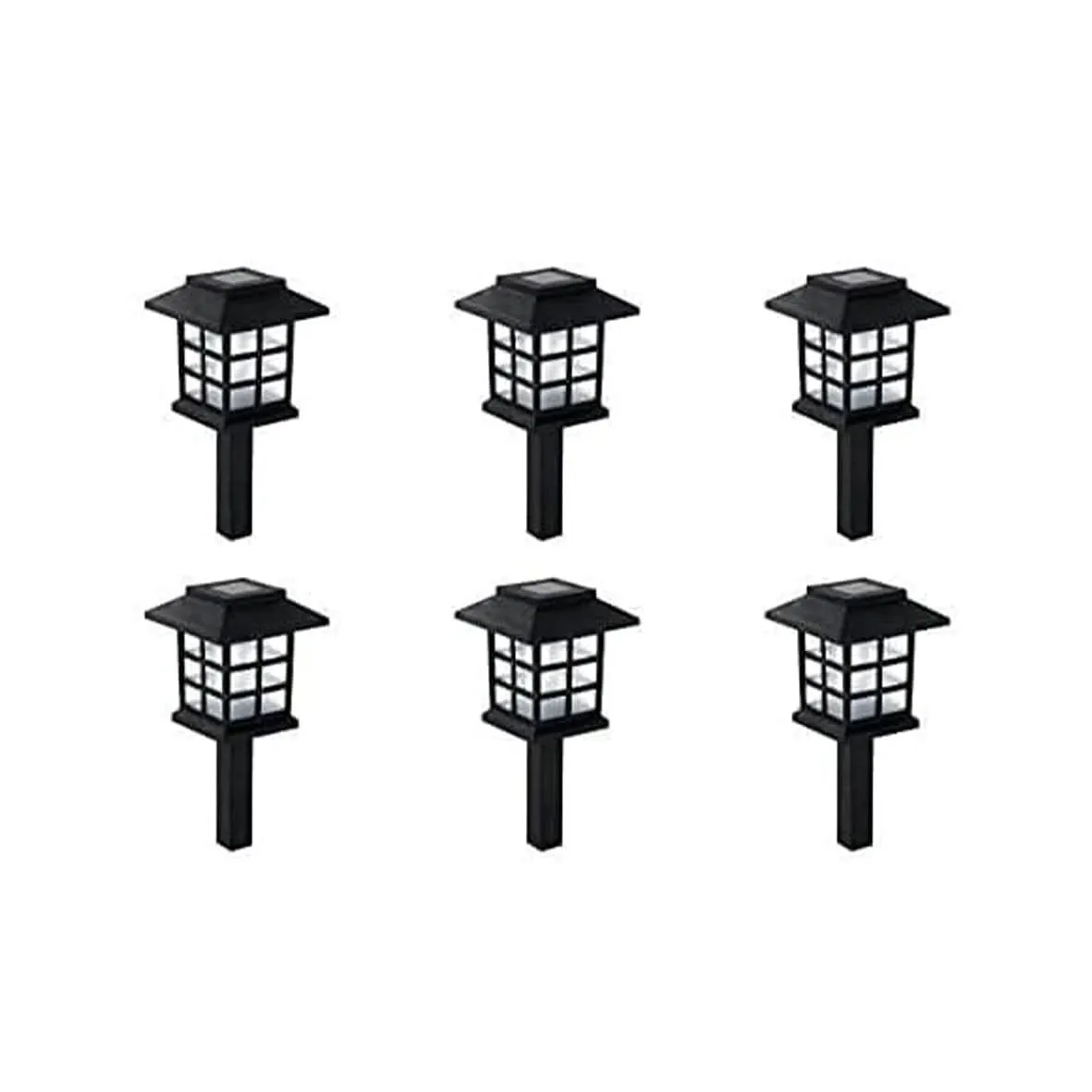 6x Oriental Solar LED Lanterns Set