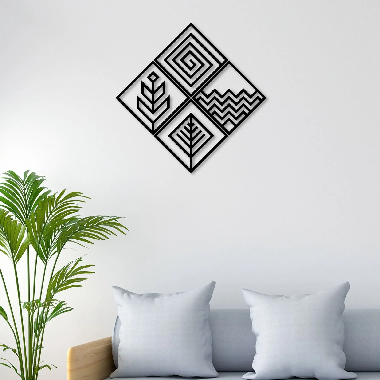 Abstract Four Metal Wall Art
