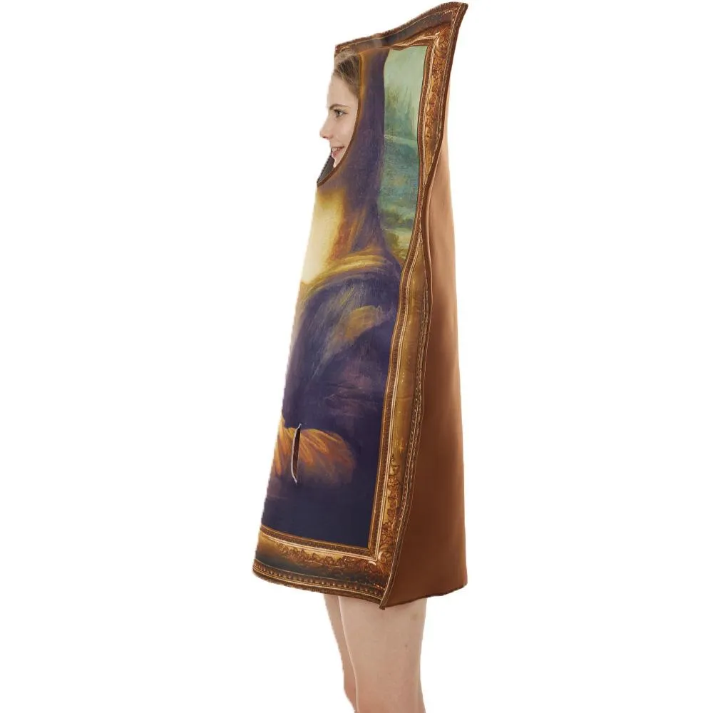 Adult Spoof Murals Mona Lisa 1/4 Artist Costume Funny Novelty Halloween Prank
