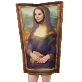 Adult Spoof Murals Mona Lisa 1/4 Artist Costume Funny Novelty Halloween Prank
