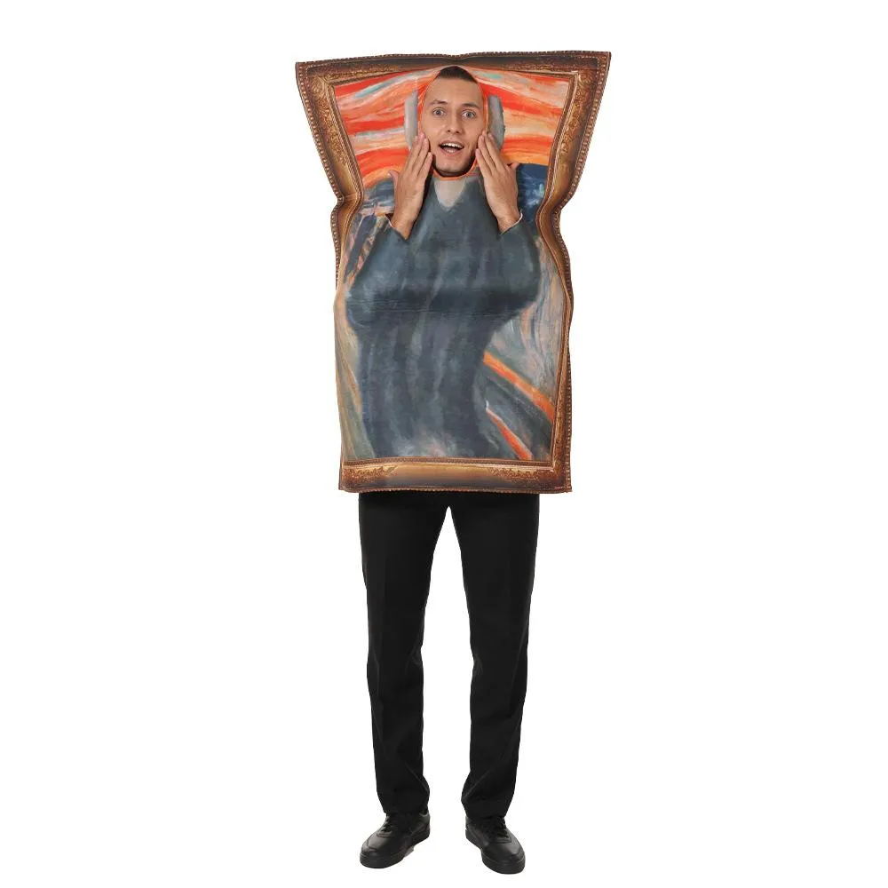 Adult Spoof Murals Mona Lisa 1/4 Artist Costume Funny Novelty Halloween Prank