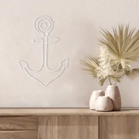 Anchor - Metal Line Art Wall Decor Sculpture