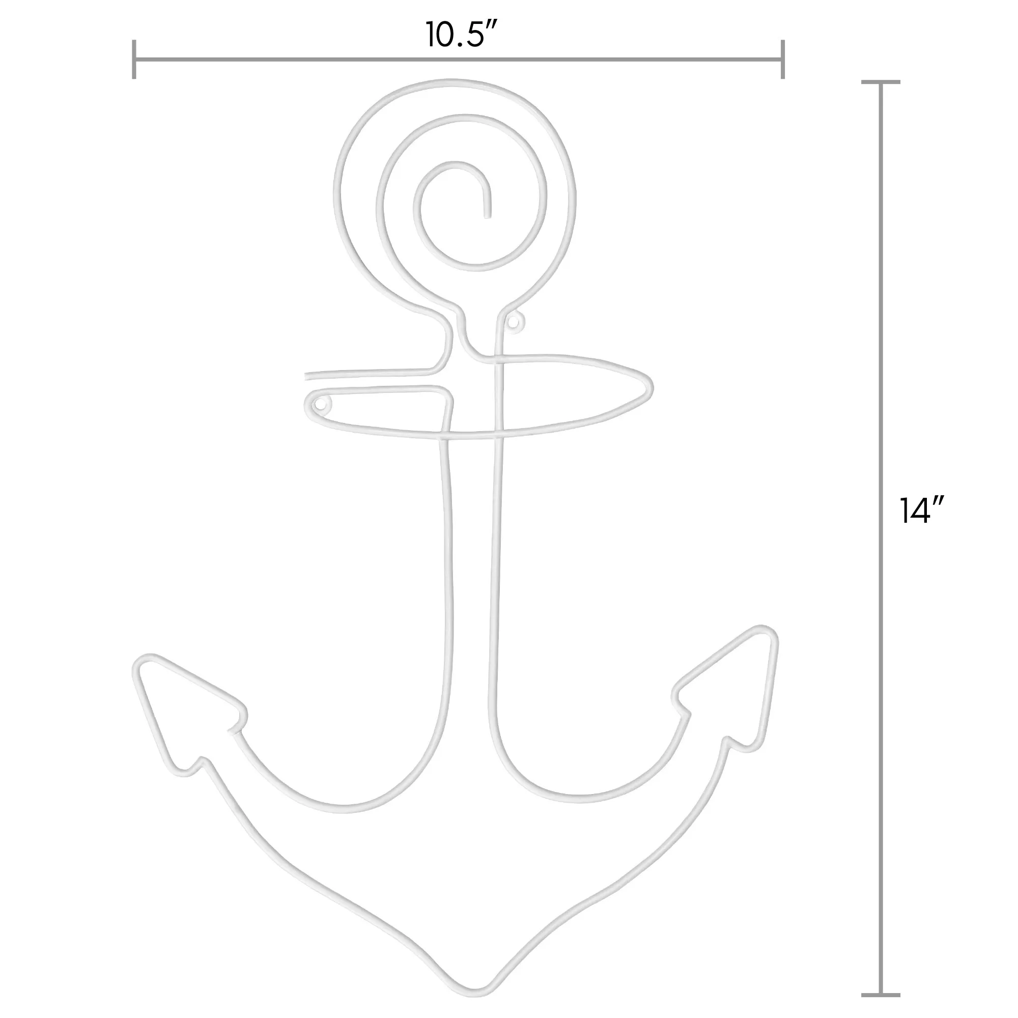 Anchor - Metal Line Art Wall Decor Sculpture