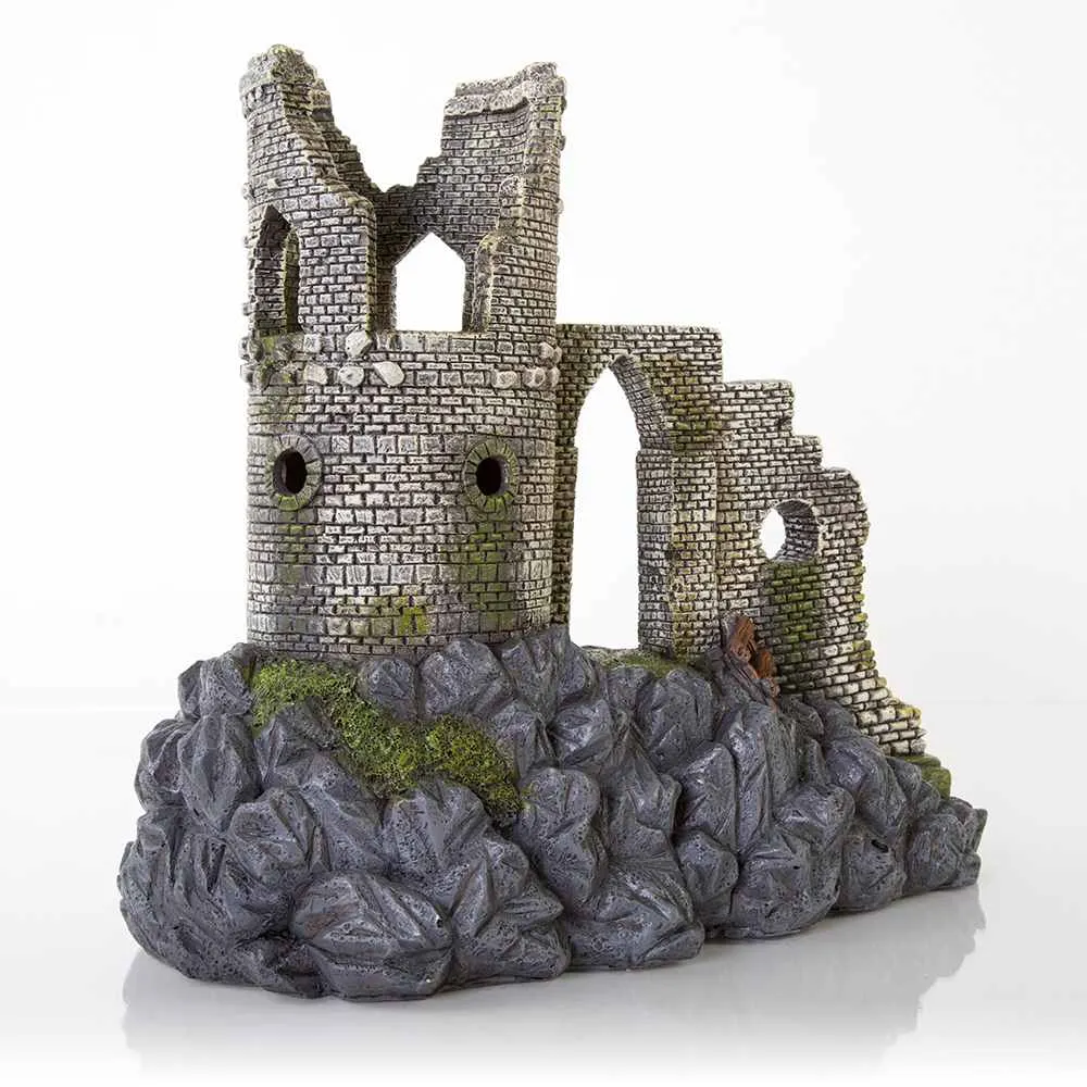 Aquarium Castle - Decorative Mow Cop Castle Decor - BioBubble