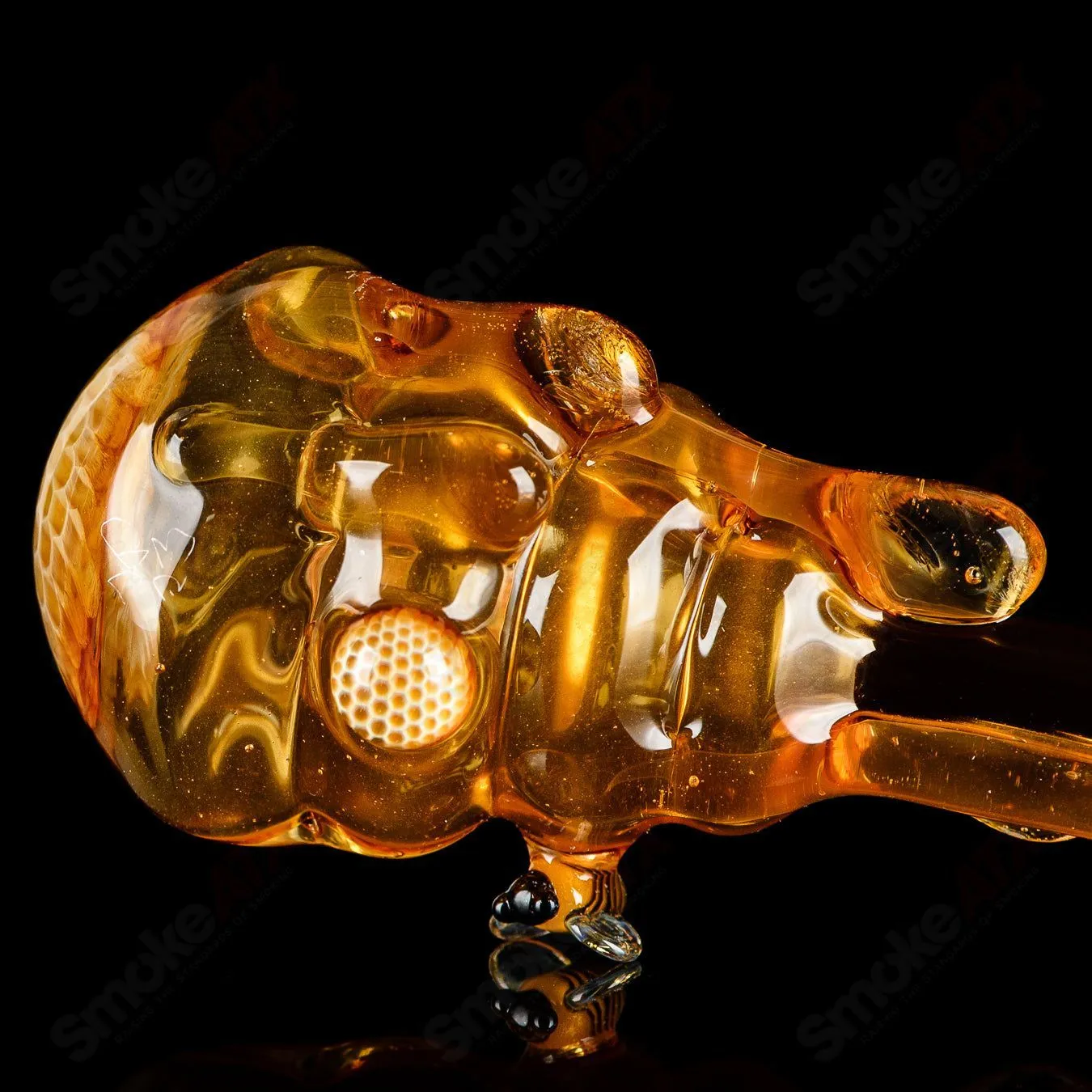 Beehive Honeycomb Spoon Hand Pipe Joe P Glass