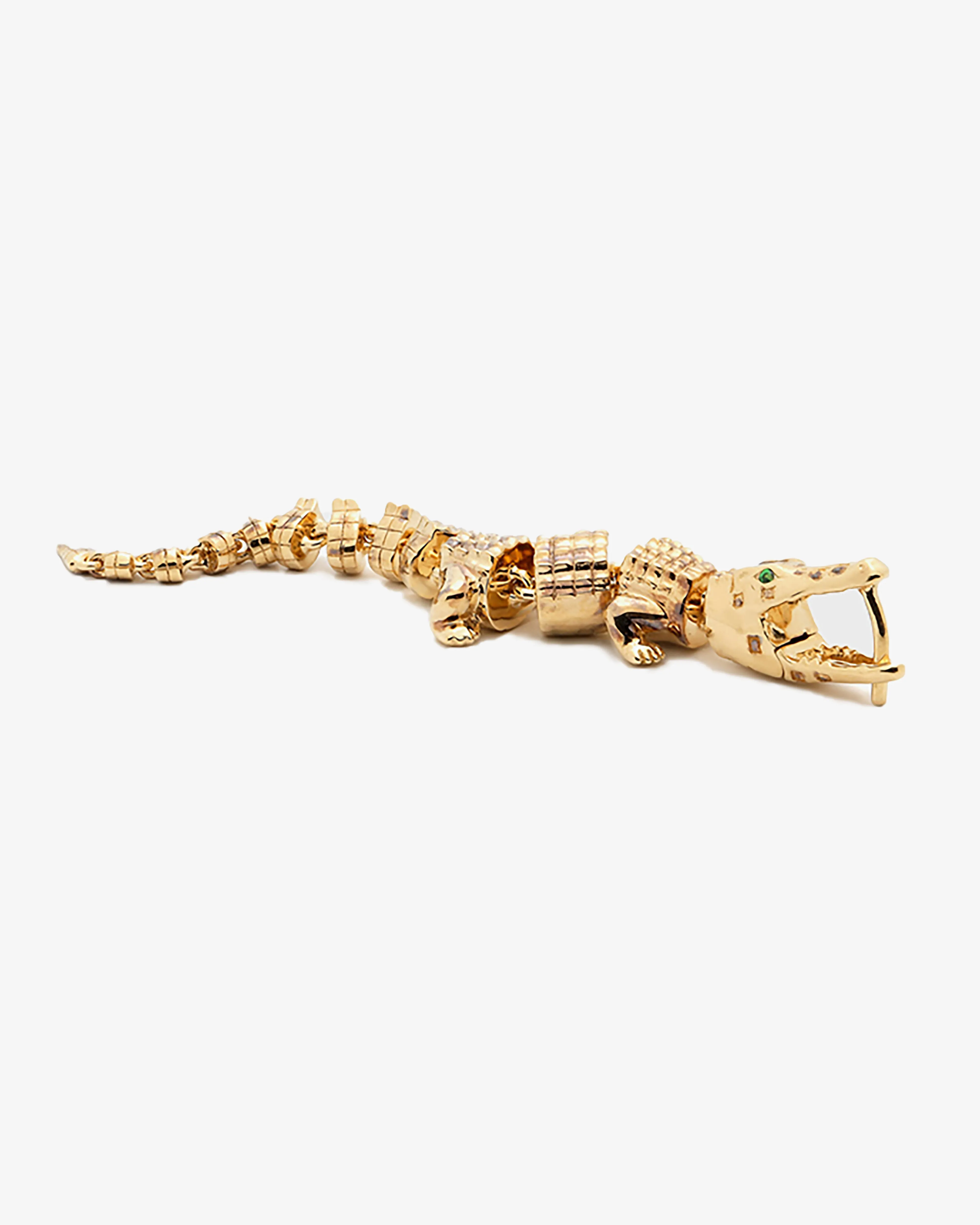 Bibi Van Der Velden - Women's Gator Vertebrae Earring - (Gold)