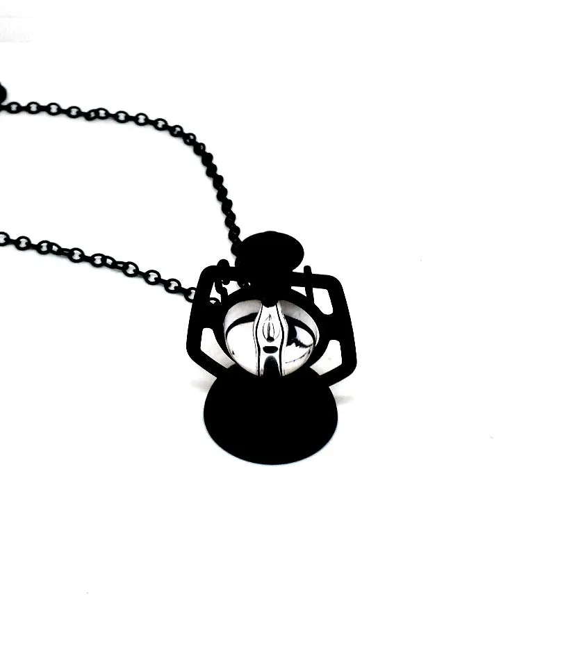 Black Lantern Necklace