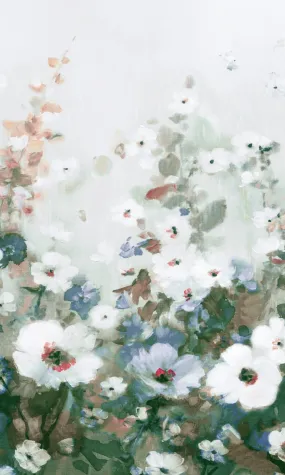 Blue Painted Flowers Floral Wallpaper RM2069