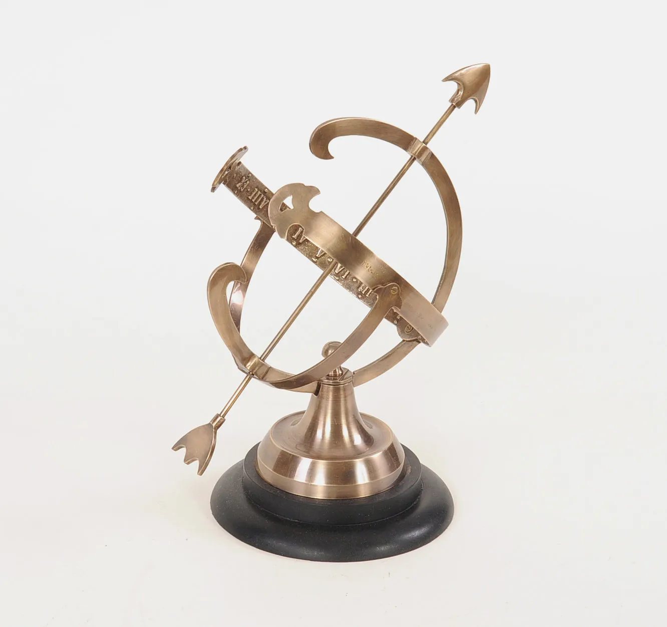 Brass Armillary On Wooden Base By Homeroots