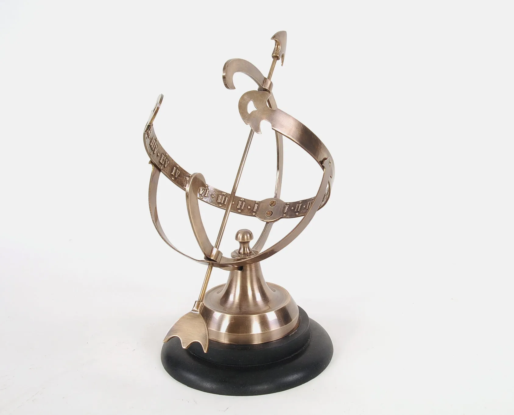 Brass Armillary On Wooden Base By Homeroots