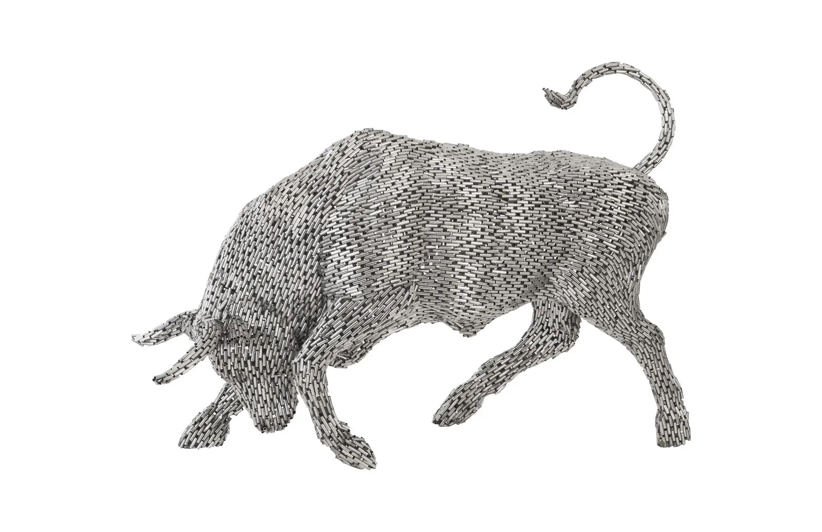 Bull Pipe Sculpture Stainless Steel