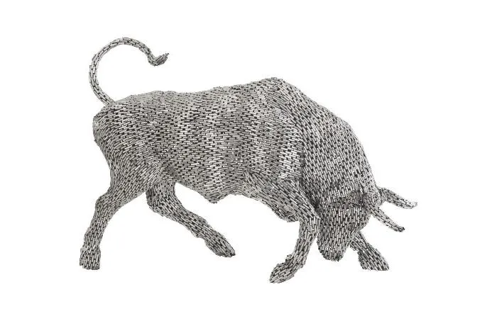 Bull Pipe Sculpture Stainless Steel