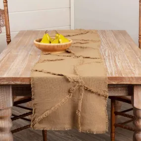 Burlap Natural Reverse Seam Patch Runner 13x72 VHC Brands