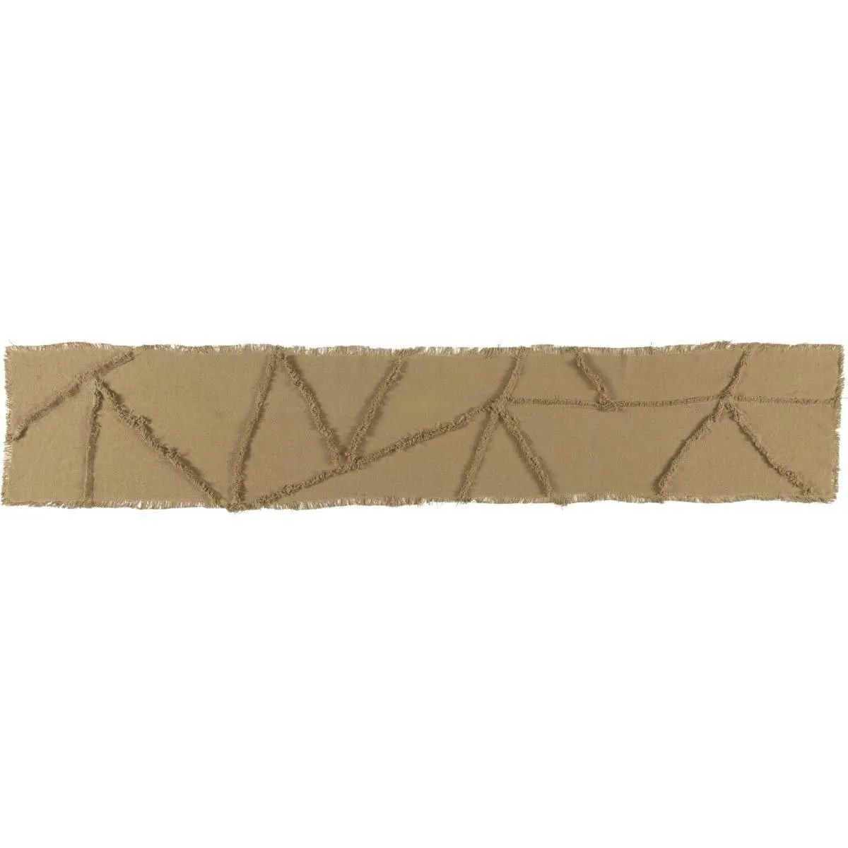 Burlap Natural Reverse Seam Patch Runner 13x72 VHC Brands