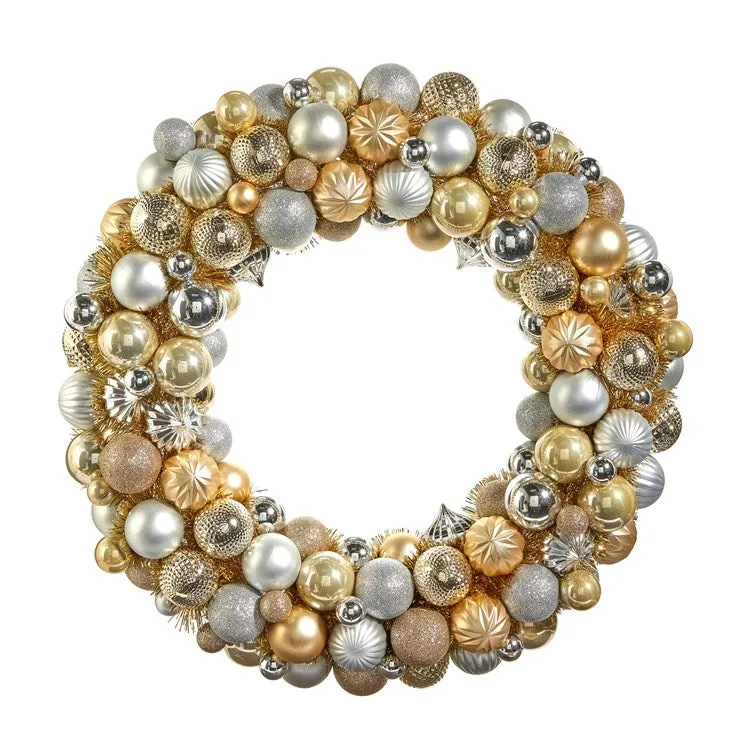 Champagne Ball Ornament Wreath
