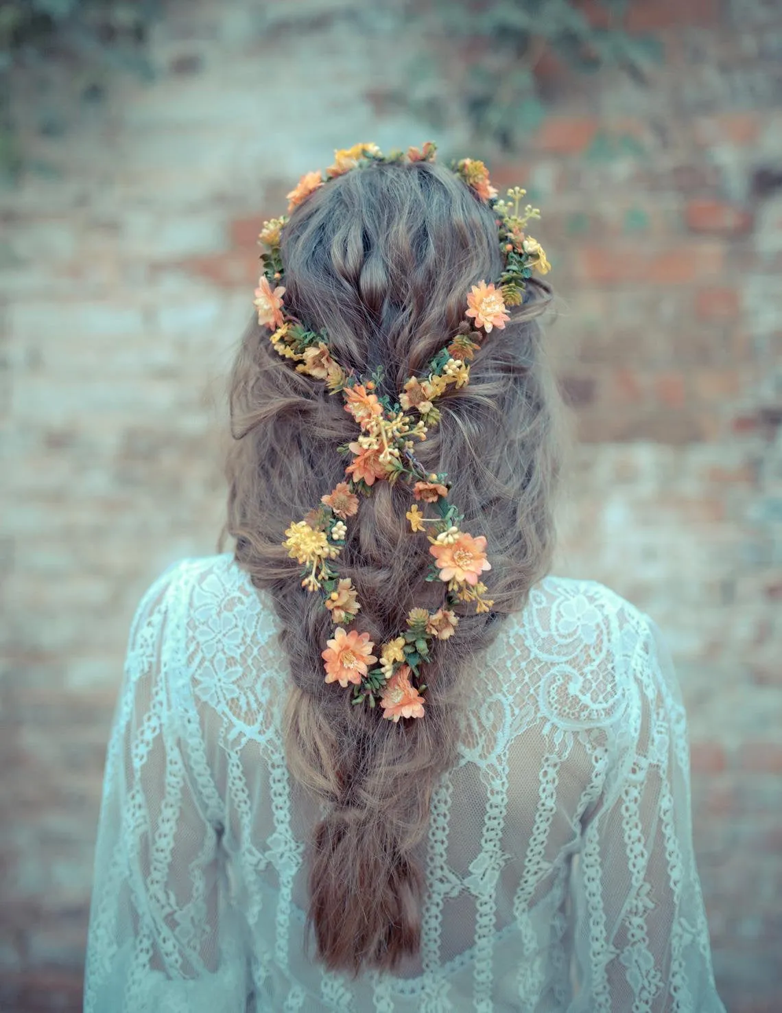 Cherry Blossom Flower Hair Garland Wedding Hair Flowers Head Wreath Flower Crown Cherry Blossoms Pink White Bridal Wreath Fairy Wreath Magaela