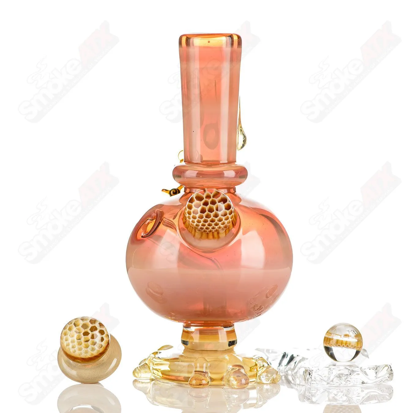 Cherry Blossom Pink Honeycomb Lamp Set Joe P Glass