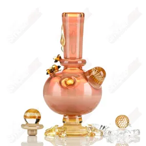 Cherry Blossom Pink Honeycomb Lamp Set Joe P Glass