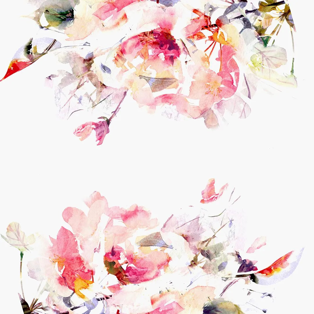 Contemporary Spring Floral Wallpaper Mural