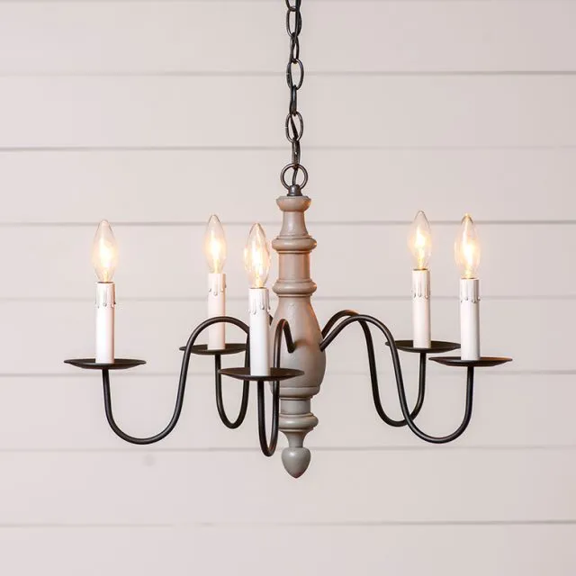 Country Inn Chandelier in Earl Gray