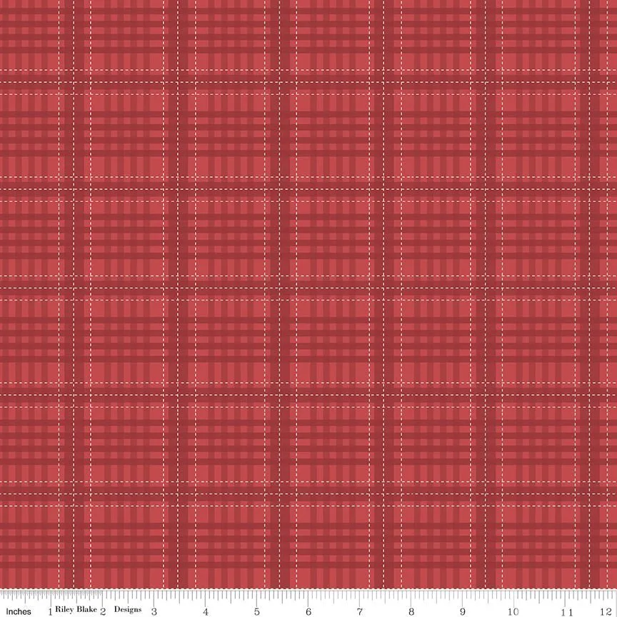 Country Life Flannel Shirt Barn Cotton Yardage by Jennifer Long | Riley Blake Designs