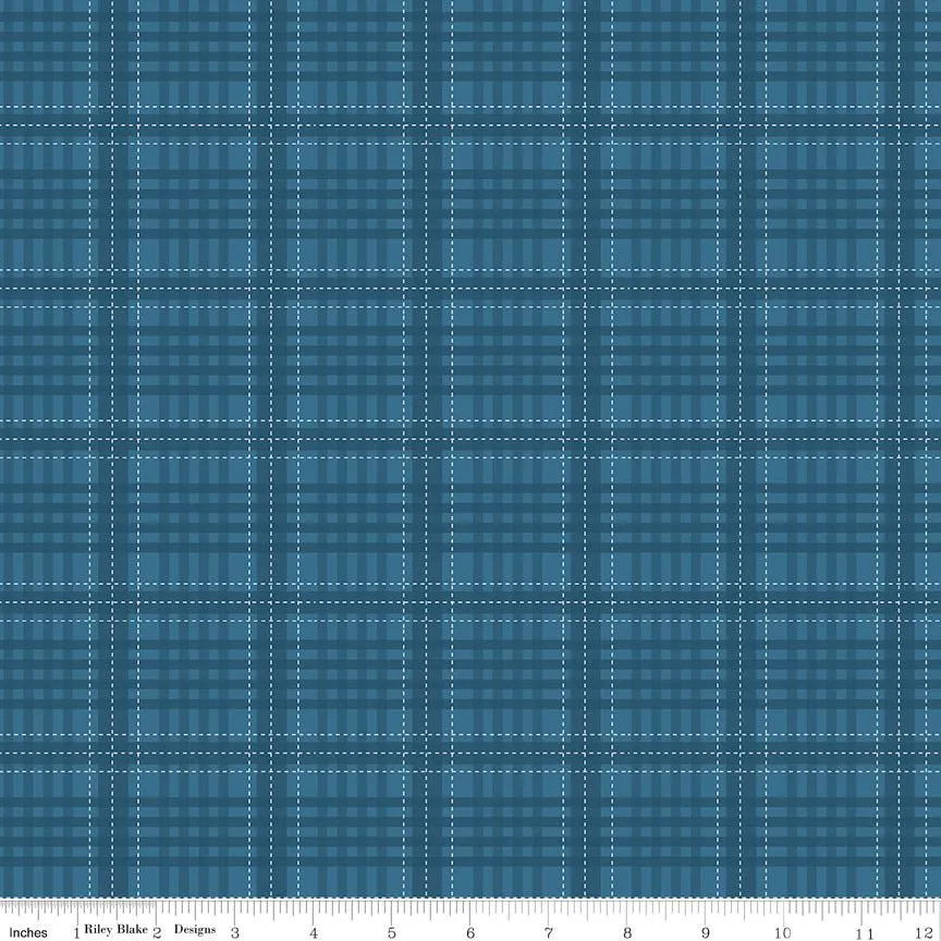 Country Life Flannel Shirt Night Cotton Yardage by Jennifer Long | Riley Blake Designs