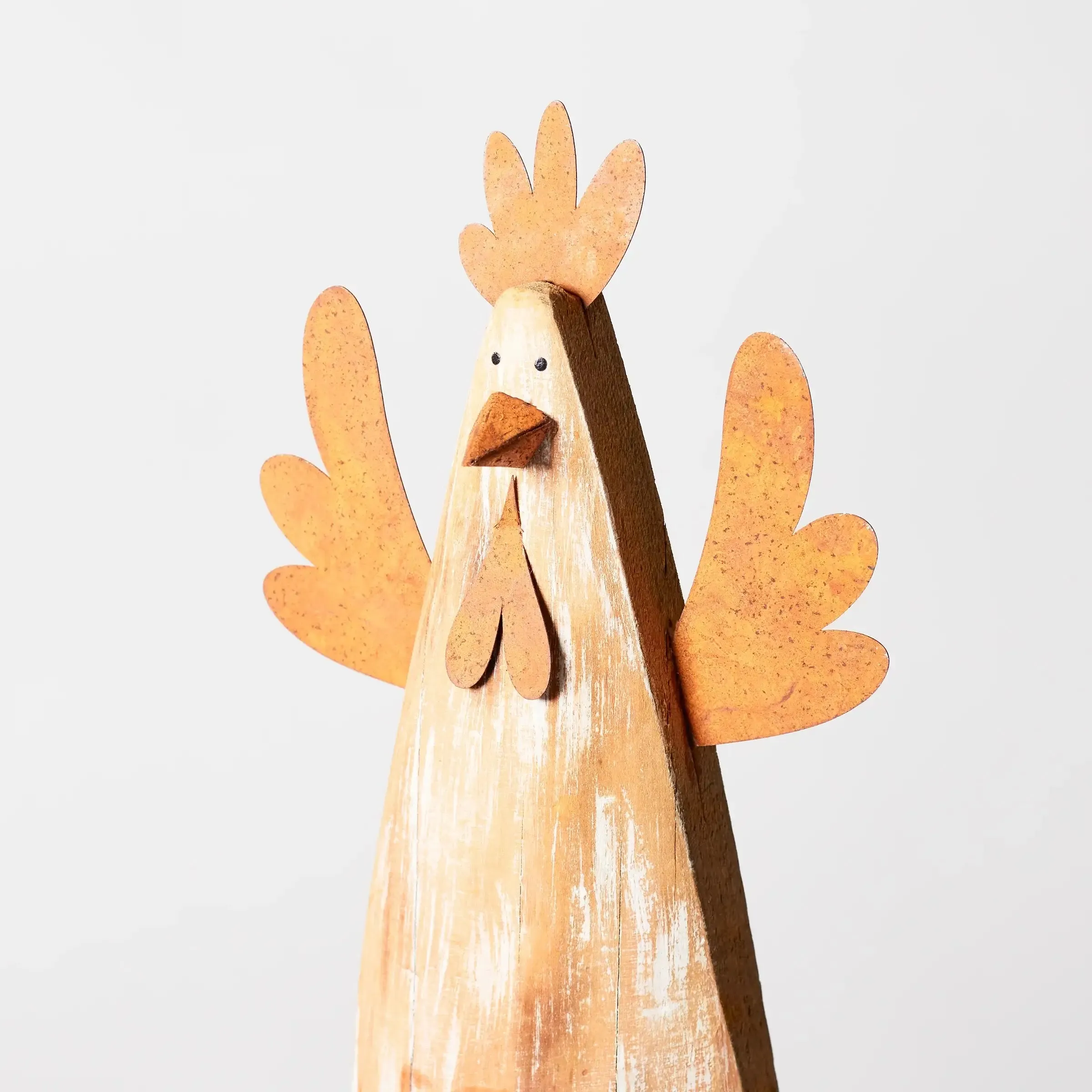 Country Style Wooden Chicken Shelf Sitter