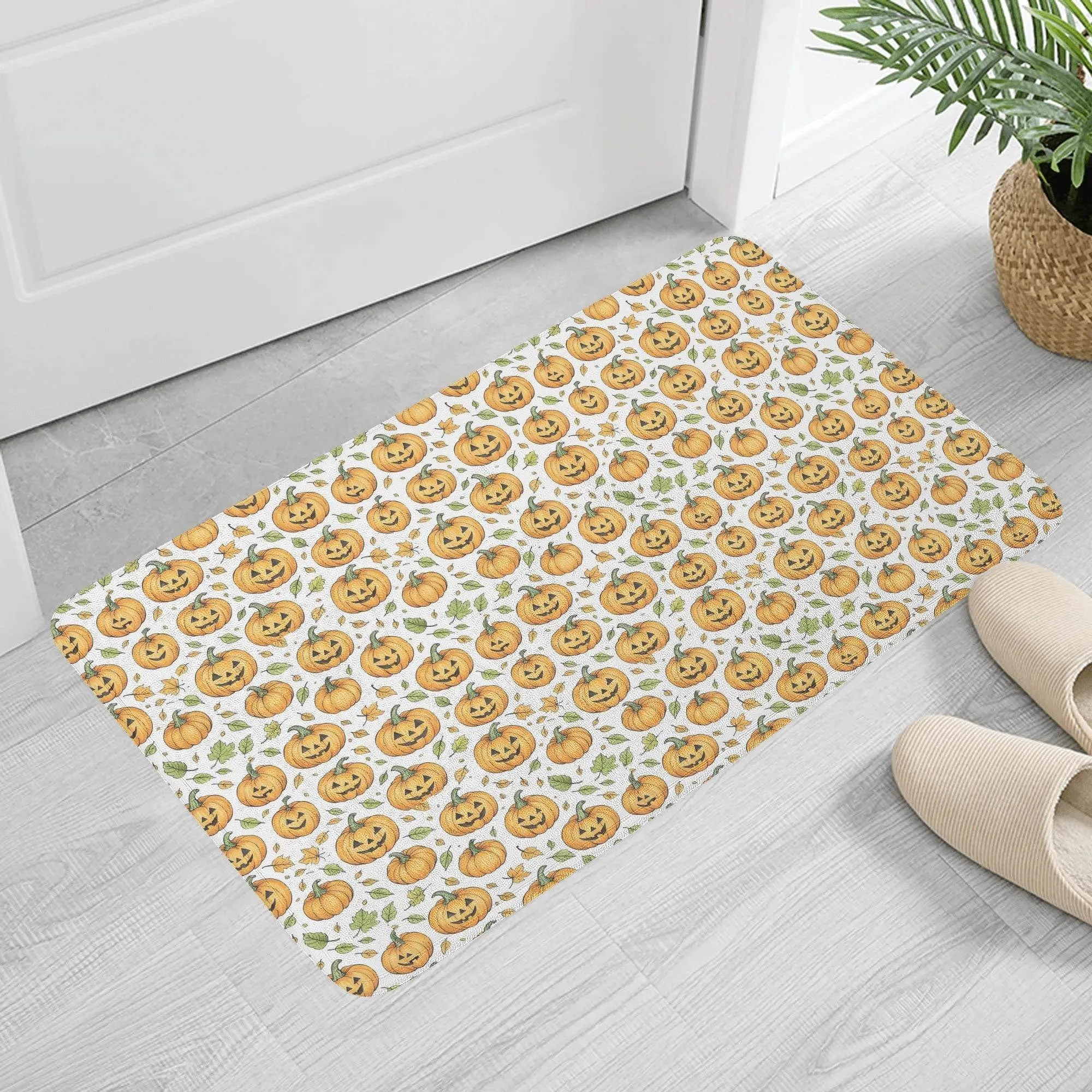 Cute Jack-O-Lanterns Plush Doormat