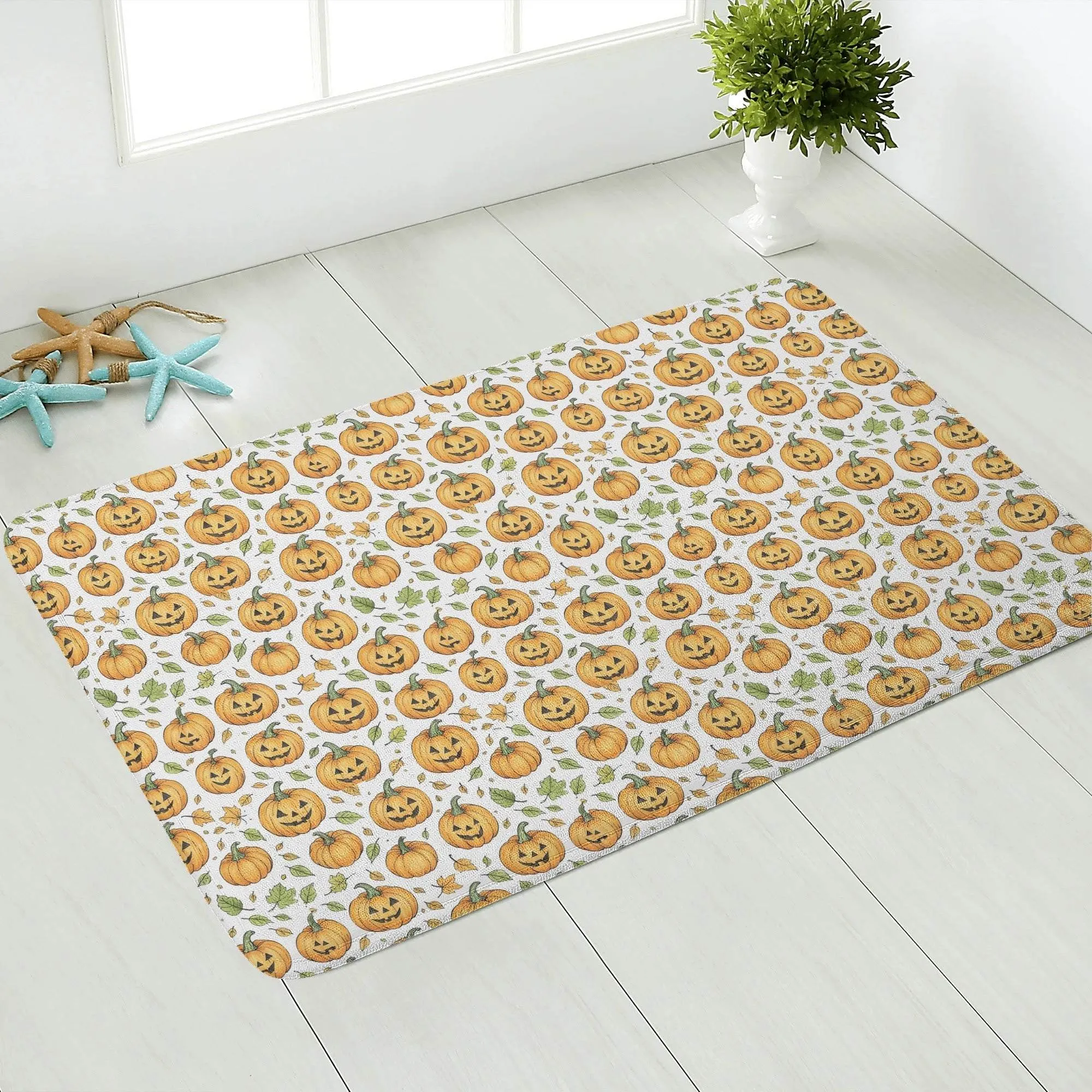 Cute Jack-O-Lanterns Plush Doormat