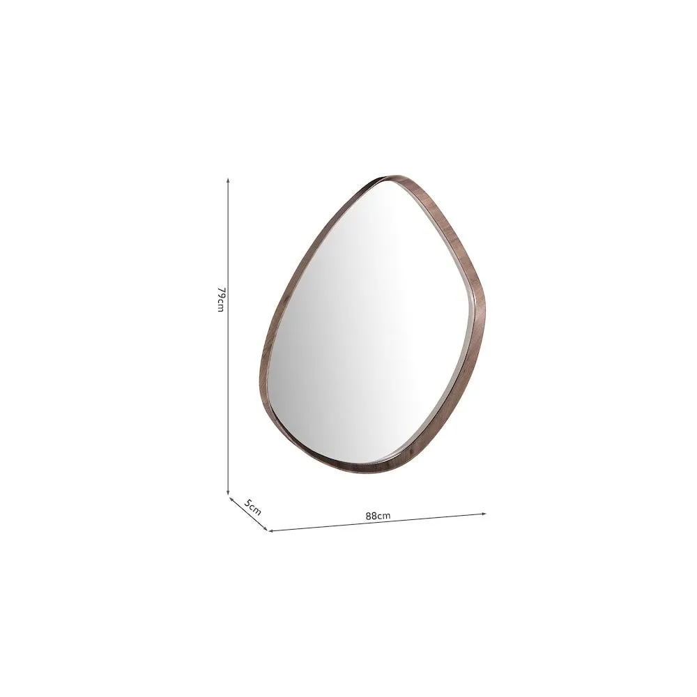 Dar 002ZUN001 Zuna Mirror Brown Pine Veneer 79 X 88cm