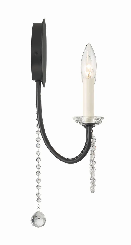 Delilah 2 Light Matte Black Sconce