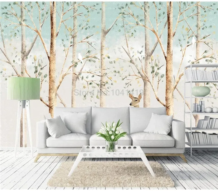 Elk Deer Forest Wall Murals Wallpaper