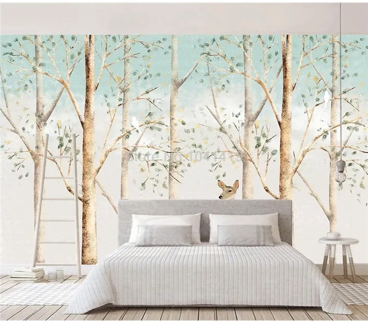 Elk Deer Forest Wall Murals Wallpaper
