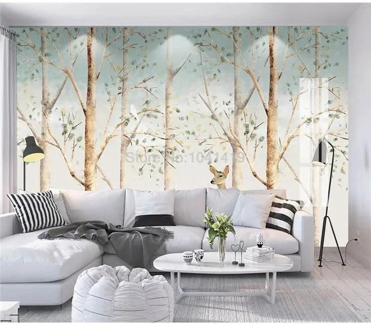 Elk Deer Forest Wall Murals Wallpaper