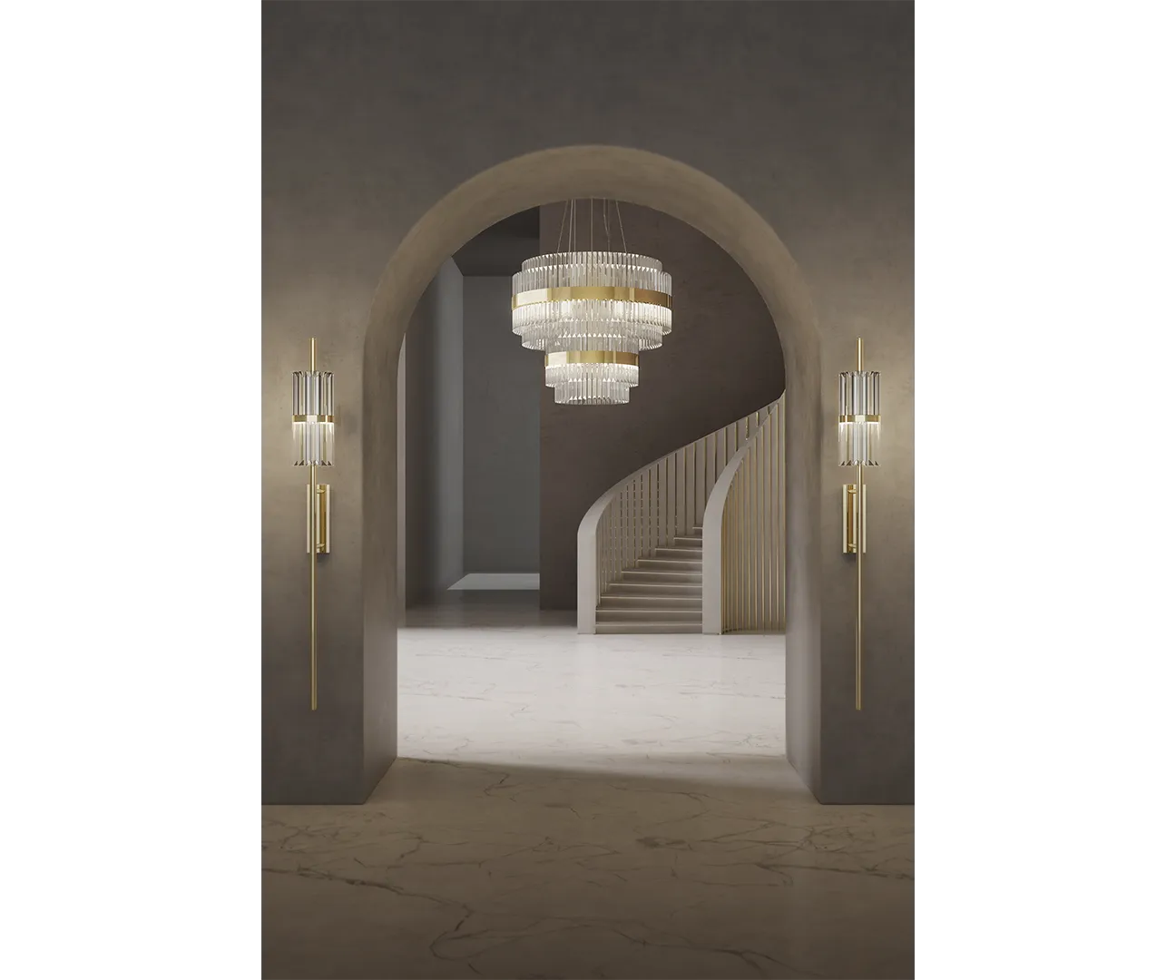 Elsie Round Chandelier: Crystal Glass Luxury for Opulent Interiors