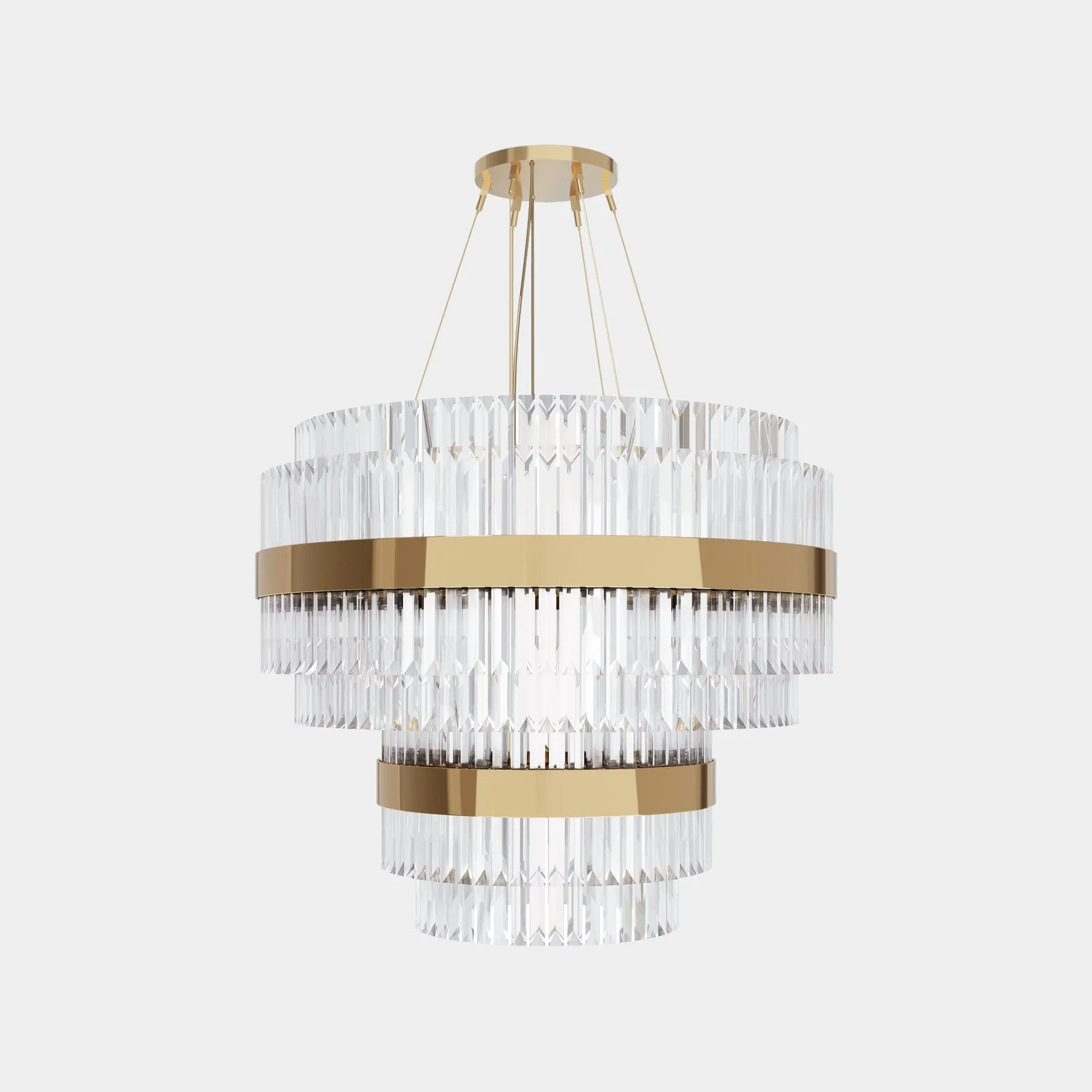 Elsie Round Chandelier: Crystal Glass Luxury for Opulent Interiors