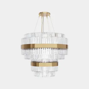 Elsie Round Chandelier: Crystal Glass Luxury for Opulent Interiors