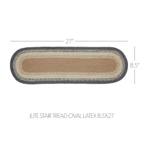Finders Keepers Jute Stair Tread Oval Latex 8.5x27
