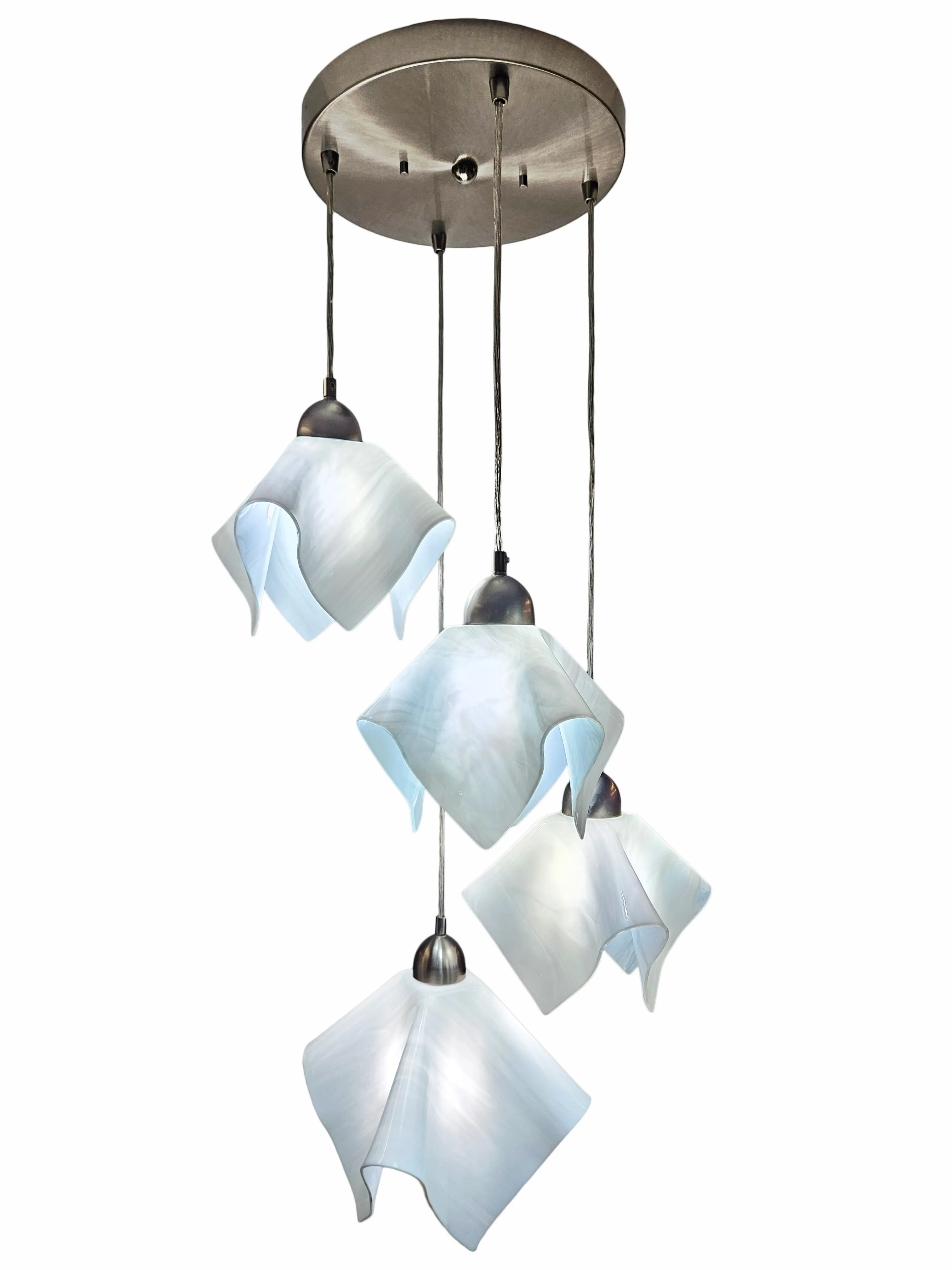 Flame Four-Pendant Rain Chandelier