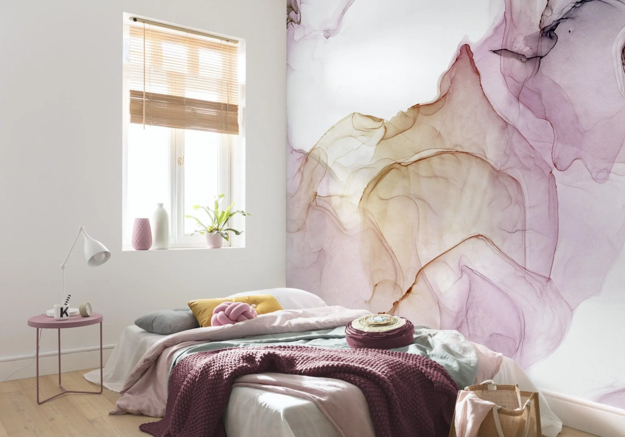 Flow in Rose Mural Wallpaper