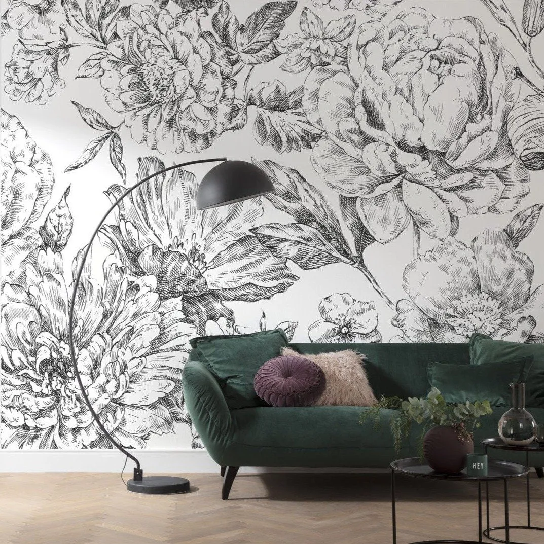 Flowerbed Mural Wallpaper